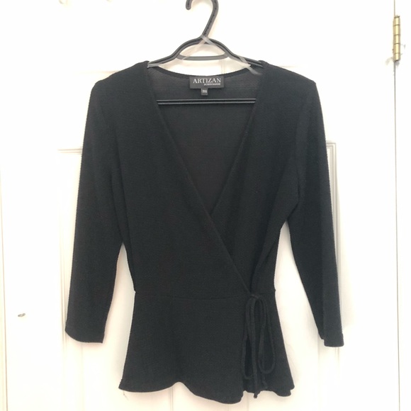 V-neck wrap blouse - Picture 1 of 6